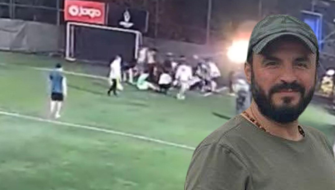Halı saha maçında kalbine yenildi
