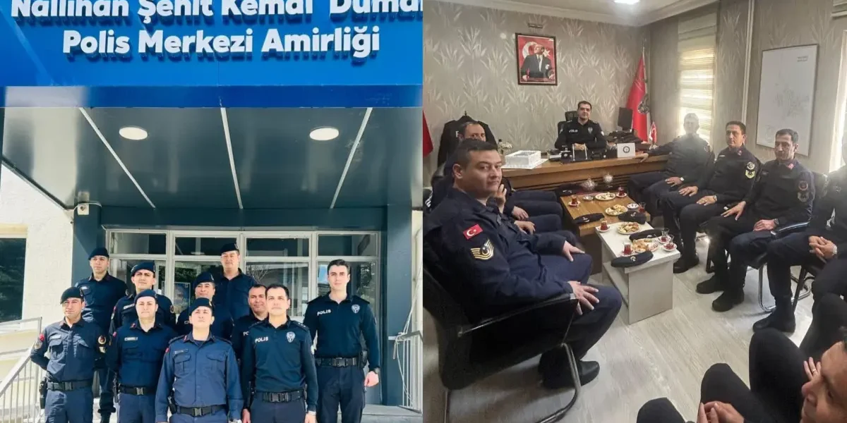 Nallıhan'da jandarmadan polise kutlama ziyareti