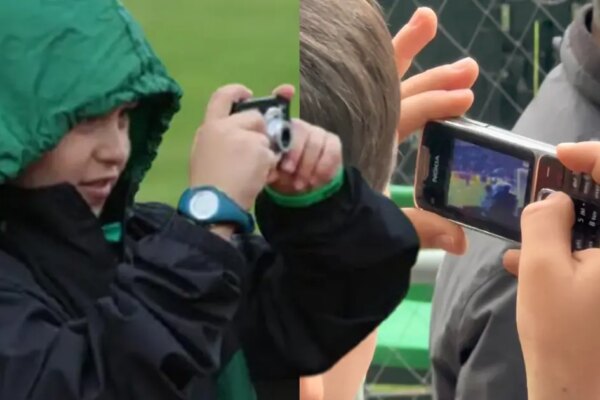 Penaltı golünü tuşlu telefonuyla kaydetmişti. Minik taraftara Serdar Dursun’dan hediye