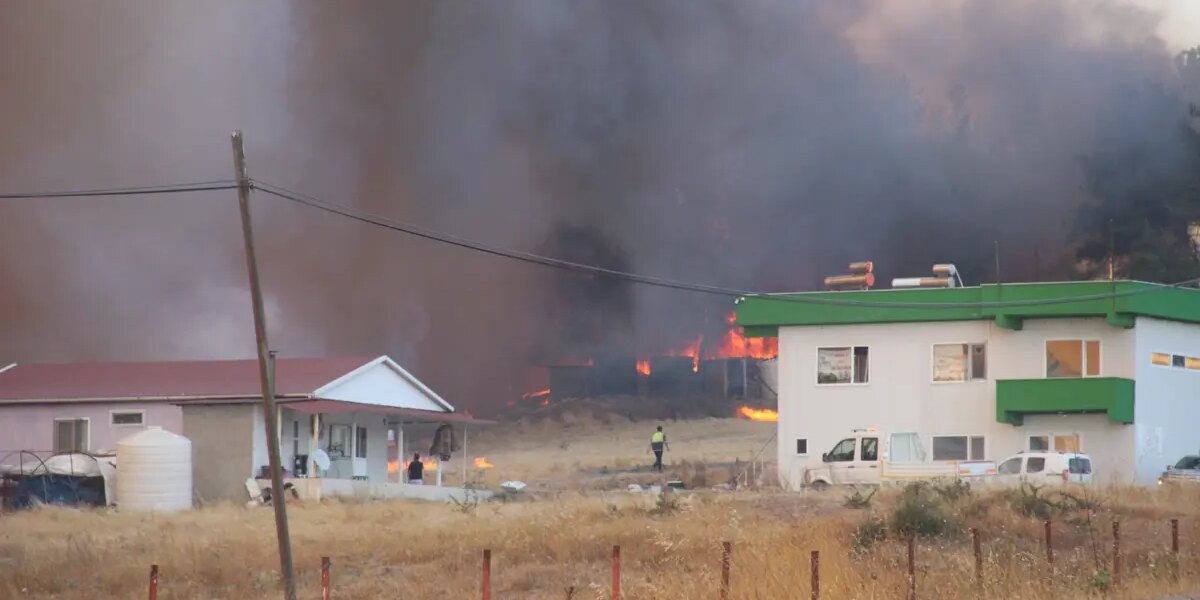 Çanakkale’de ormanlık alanda yangın çıktı. Köylere çok yakın bir bölge