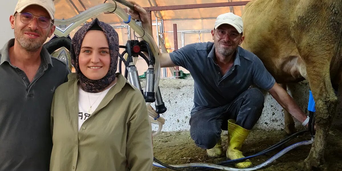 İşlerini bırakıp Erzurum’da çiftlik kurdular. “Daha önce hayvana dokunmamıştım”