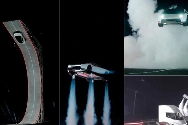 Elon Musk, Uçan Tesla Roadster’ı tanıttı